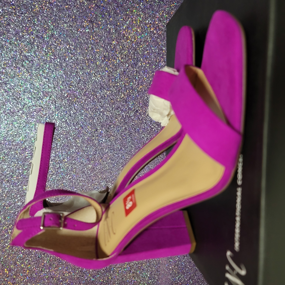 INC International Concepts Purple Heeled Sandals
